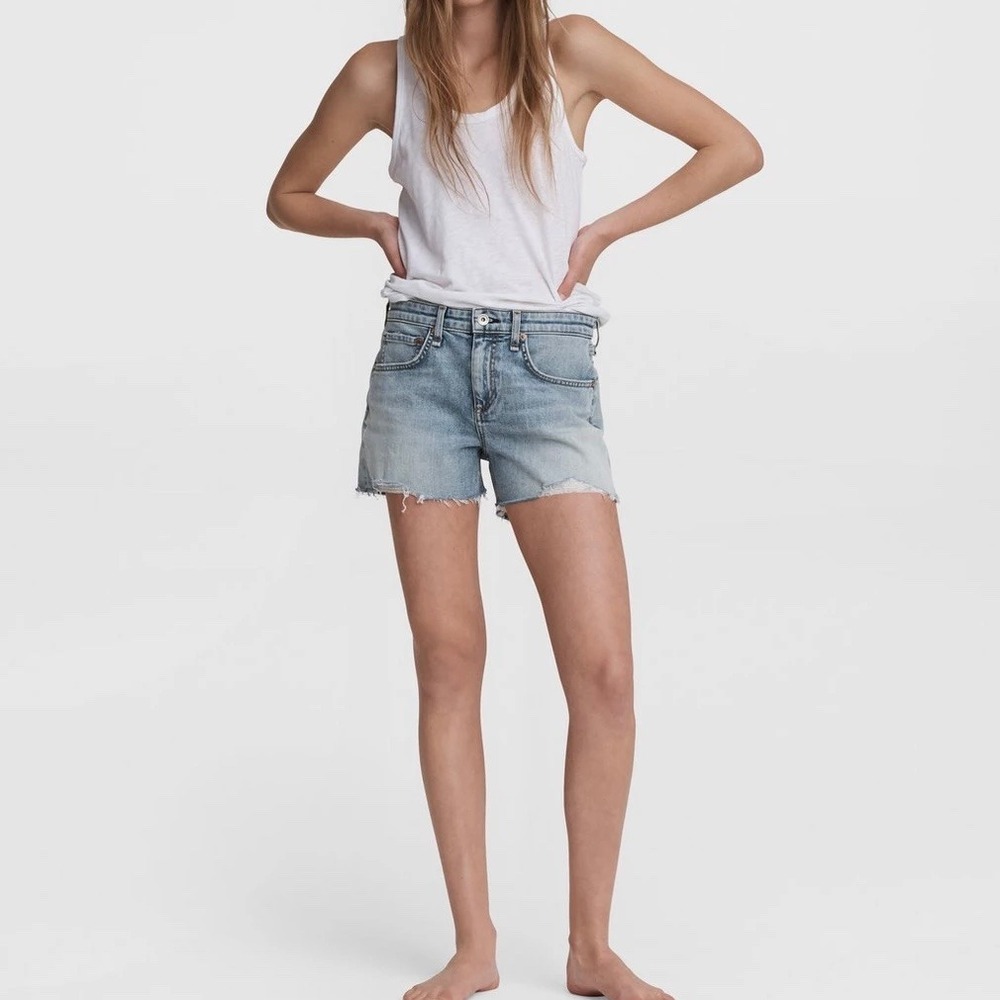 NEW Rag & Bone Dre Low-Rise Shorts in Stella Size‎ 26 blue